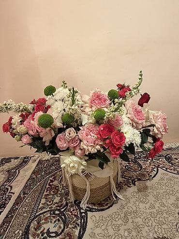 Бонбоньерки: Авторская цветочная композиция в плетёной корзине - Пышная композиция at lalafo.kg — 10 Бонбоньерки: Авторская цветочная композиция в плетёной корзине - Пышная композиция — 10