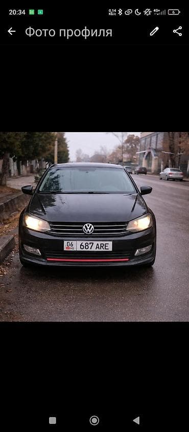 Volkswagen Polo: 2016 г., 1.6 л, Ручные, Бензин, Седан at lalafo.kg Volkswagen Polo: 2016 г., 1.6 л, Ручные, Бензин, Седан