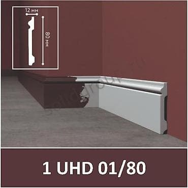 Плинтус напольный декоративный 1 UHD 01/80. - Профиль: классический at lalafo.kg Плинтус напольный декоративный 1 UHD 01/80. - Профиль: классический