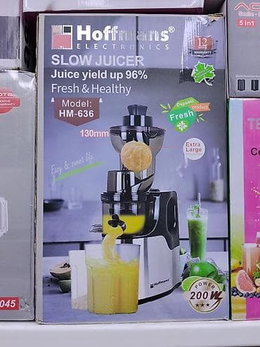 Медленная шнековая соковыжималка Hoffmans Electronics HM-636 - Тип at lalafo.kg Медленная шнековая соковыжималка Hoffmans Electronics HM-636 - Тип