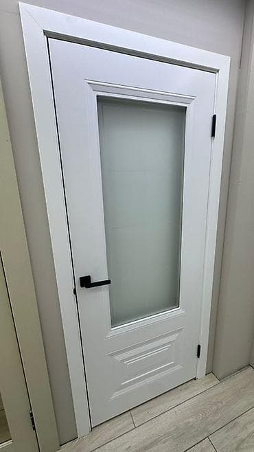 Межкомнатная дверь с остеклением - Цвет: белый, матовое стекло по at lalafo.kg Межкомнатная дверь с остеклением - Цвет: белый, матовое стекло по