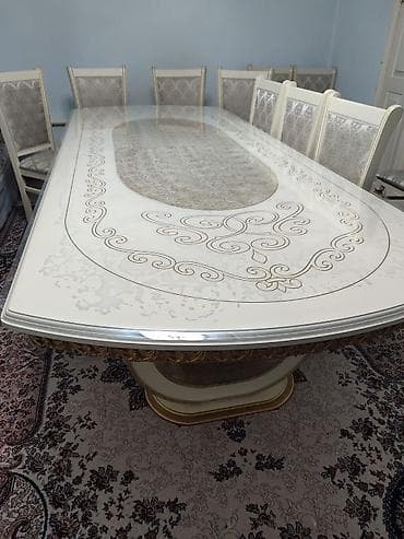 Стол и стул для зала, Б/у, цвет - Бежевый at lalafo.kg Стол и стул для зала, Б/у, цвет - Бежевый