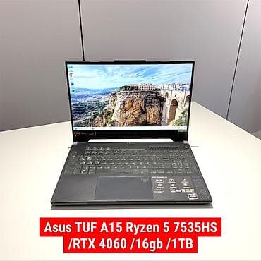Asus TUF A15 - Процессор: Ryzen 5 7535HS 6/12 - Видеокарта: RTX 4060 at lalafo.kg Asus TUF A15 - Процессор: Ryzen 5 7535HS 6/12 - Видеокарта: RTX 4060