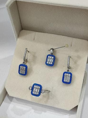 Серебряный Комплект 925 пробы Размеры имеются Доставка по at lalafo.kg Серебряный Комплект 925 пробы Размеры имеются Доставка по