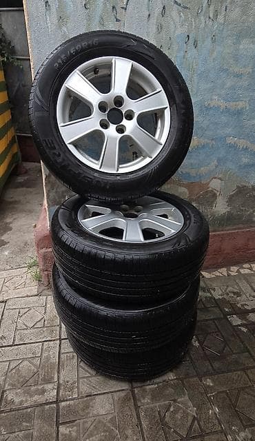 Колеса в сборе 215 / 60 / R 16, Лето, Б/у, Комплект, Легковые, Литые, отверстий - 5 at lalafo.kg Колеса в сборе 215 / 60 / R 16, Лето, Б/у, Комплект, Легковые, Литые, отверстий - 5