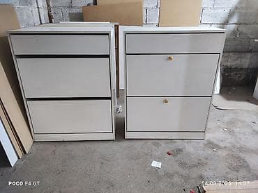 Тумба и подставка для обуви, МДФ, цвет - Белый at lalafo.kg — 1 Тумба и подставка для обуви, МДФ, цвет - Белый — 1