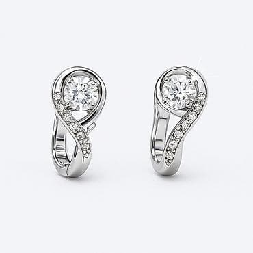 Серьги У женские серьги с цирконом at lalafo.kg Серьги У женские серьги с цирконом