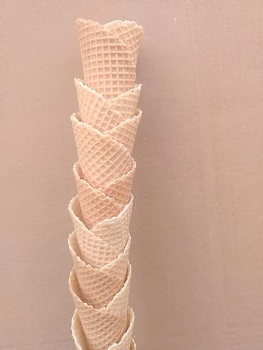 Вафельные рожки для мороженого - Классическая сахарная вафля с at lalafo.kg Вафельные рожки для мороженого - Классическая сахарная вафля с