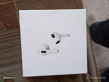 Apple AirPods (3‑е поколение) с зарядным кейсом MagSafe Коробка at lalafo.kg Apple AirPods (3‑е поколение) с зарядным кейсом MagSafe Коробка