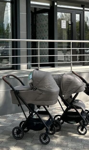 Коляска, цвет - Коричневый, Б/у at lalafo.kg Коляска, цвет - Коричневый, Б/у