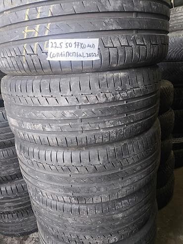 Шины 225 / 50 / R 17, Лето, Б/у, Комплект, Легковые, Continental at lalafo.kg Шины 225 / 50 / R 17, Лето, Б/у, Комплект, Легковые, Continental