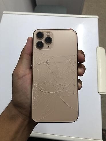 IPhone 11 Pro (золотой), 64 ГБ АКБ родной 72% Заднего стекла сломано at lalafo.kg IPhone 11 Pro (золотой), 64 ГБ АКБ родной 72% Заднего стекла сломано