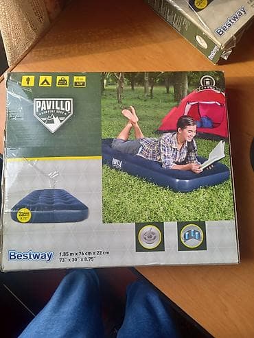 Надувной матрас, Односпальный, Bestway, длина - 185 см at lalafo.kg Надувной матрас, Односпальный, Bestway, длина - 185 см