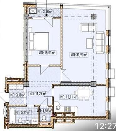 2 комнаты, 87 м², Асанбай мкр Элитка, 7 этаж, ПСО (под самоотделку) at lalafo.kg 2 комнаты, 87 м², Асанбай мкр Элитка, 7 этаж, ПСО (под самоотделку)