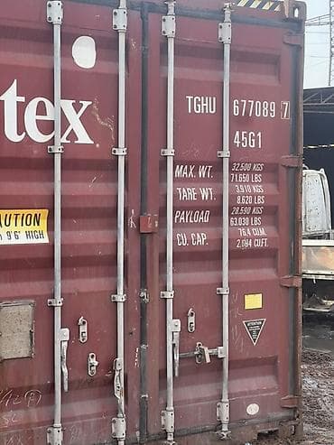 Морской контейнер 45G1 (High Cube) Характеристики согласно маркировке at lalafo.kg Морской контейнер 45G1 (High Cube) Характеристики согласно маркировке