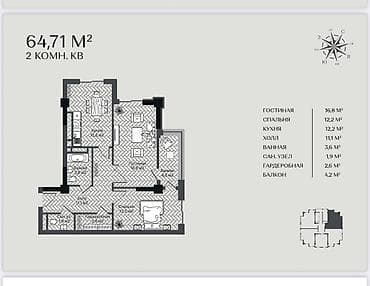 2 комнаты, 65 м², Элитка, 10 этаж, Готовая ПСО (под самоотделку) at lalafo.kg 2 комнаты, 65 м², Элитка, 10 этаж, Готовая ПСО (под самоотделку)