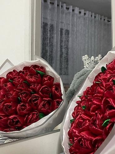 🌸✨ Букеты из атласных лент — нежность, которая не вянет! 💐🎀 Ручная at lalafo.kg — 10 🌸✨ Букеты из атласных лент — нежность, которая не вянет! 💐🎀 Ручная — 10