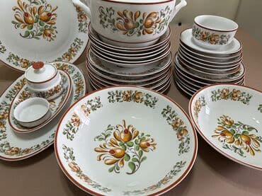 Винтажный столовый сервиз на 6 персон производства Чехословакия at lalafo.kg Винтажный столовый сервиз на 6 персон производства Чехословакия