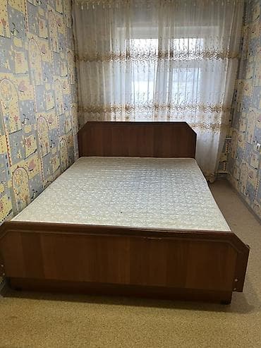 Двуспальная кровать, С матрасом, длина - 200 см at lalafo.kg Двуспальная кровать, С матрасом, длина - 200 см