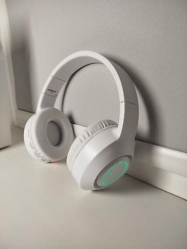 Новые накладные RGB подсветкой наушники QILIAN M3, белые at lalafo.kg Новые накладные RGB подсветкой наушники QILIAN M3, белые