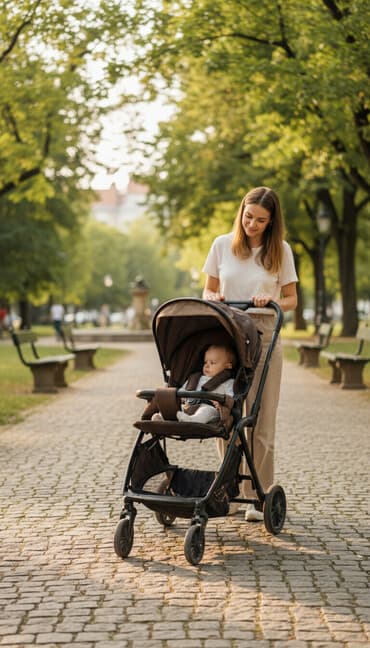 Коляска, цвет - Коричневый at lalafo.kg Коляска, цвет - Коричневый