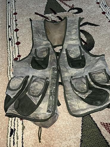 Рыболовный жилет разгрузочного типа в камуфляже. - Материал: плотная at lalafo.kg Рыболовный жилет разгрузочного типа в камуфляже. - Материал: плотная