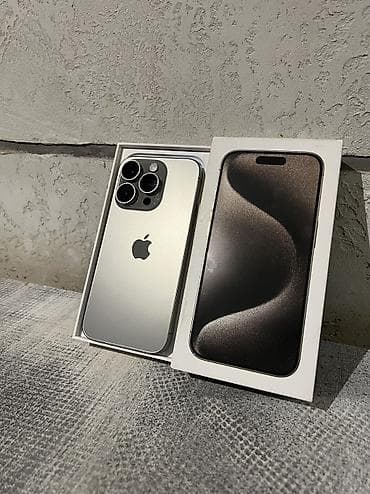 IPhone 15 Pro, Б/у, 256 ГБ, Natural Titanium, Защитное стекло, Чехол, Кабель, 87 % at lalafo.kg IPhone 15 Pro, Б/у, 256 ГБ, Natural Titanium, Защитное стекло, Чехол, Кабель, 87 %
