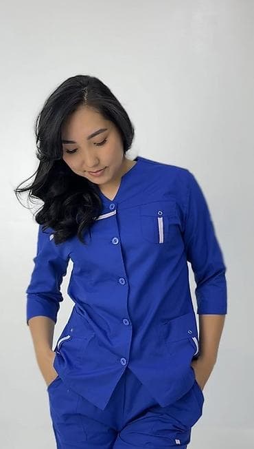 Женский медицинский костюм (куртка + брюки) - Профессиональная at lalafo.kg Женский медицинский костюм (куртка + брюки) - Профессиональная