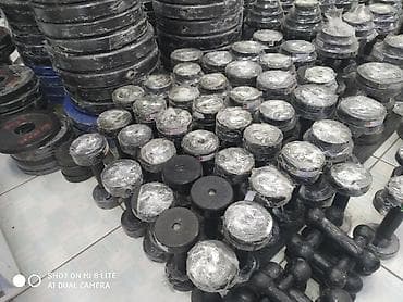 Гантели Блины для штанги Грифы Штанги Разборые Новые, 1 до 30 at lalafo.kg Гантели Блины для штанги Грифы Штанги Разборые Новые, 1 до 30