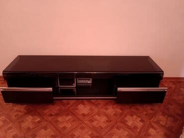 Тумба и подставка для телевизора, Напольная, цвет - Черный at lalafo.kg Тумба и подставка для телевизора, Напольная, цвет - Черный