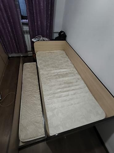 Кровать трансформер, Другой тип, Односпальный, С матрасом at lalafo.kg Кровать трансформер, Другой тип, Односпальный, С матрасом