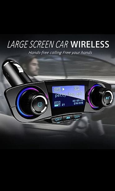 Автомобильный Bluetooth FM‑трансмиттер с большим дисплеем - 1.3" at lalafo.kg Автомобильный Bluetooth FM‑трансмиттер с большим дисплеем - 1.3"