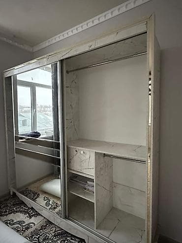 Шкаф купе, С зеркалом, Другой материал, В рассрочку at lalafo.kg Шкаф купе, С зеркалом, Другой материал, В рассрочку