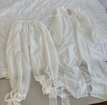 Комплект из легкой полупрозрачной ткани: накидка-кимоно и at lalafo.kg Комплект из легкой полупрозрачной ткани: накидка-кимоно и