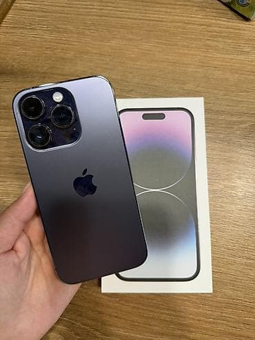 IPhone 14 Pro, Б/у, 256 ГБ, Deep Purple, Коробка, 78 % at lalafo.kg IPhone 14 Pro, Б/у, 256 ГБ, Deep Purple, Коробка, 78 %
