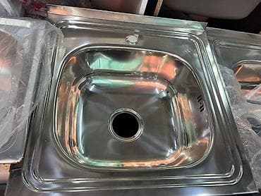 Кухонная мойка из нержавеющей стали, врезная. - Материал: нержавеющая at lalafo.kg Кухонная мойка из нержавеющей стали, врезная. - Материал: нержавеющая