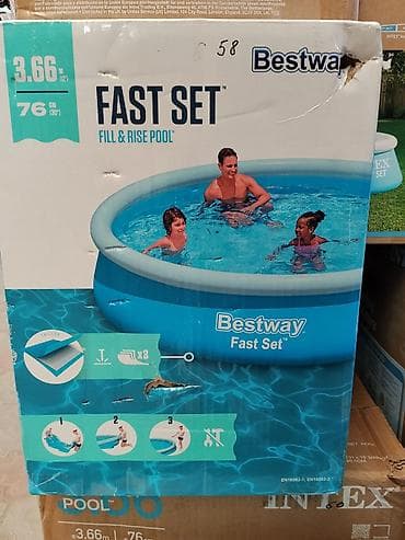 Надувной бассейн Bestway Fast Set - Тип: надувной бассейн серии Fast at lalafo.kg Надувной бассейн Bestway Fast Set - Тип: надувной бассейн серии Fast