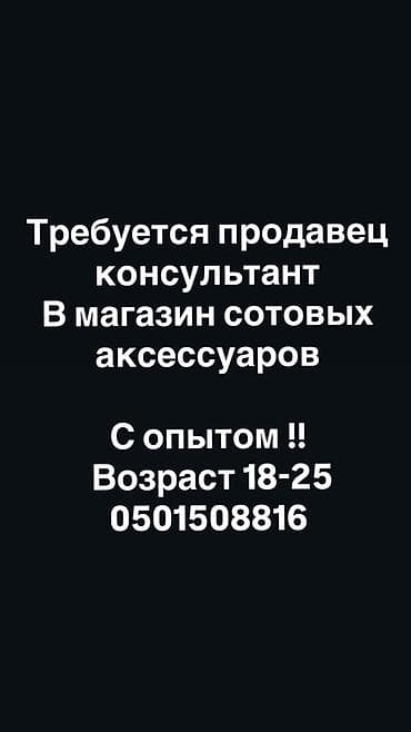 Вакансия: продавец‑консультант в магазин сотовых аксессуаров at lalafo.kg Вакансия: продавец‑консультант в магазин сотовых аксессуаров