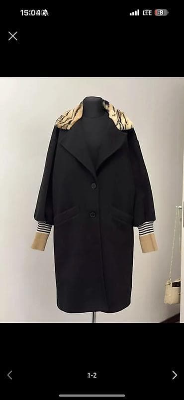 Пальто, Классика, Твид, Длинная модель, Двубортная модель, M at lalafo.kg Пальто, Классика, Твид, Длинная модель, Двубортная модель, M