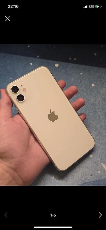 IPhone 11, Б/у, 128 ГБ, Белый, Зарядное устройство, Чехол, 74 % at lalafo.kg IPhone 11, Б/у, 128 ГБ, Белый, Зарядное устройство, Чехол, 74 %