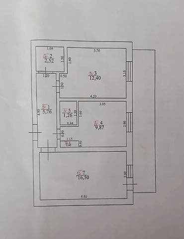 2 комнаты, 43 м² at lalafo.kg 2 комнаты, 43 м²