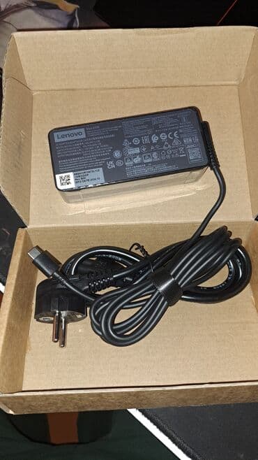 Сетевой адаптер Lenovo 65W USB‑C зарядка на теневой с тупе- - Модель at lalafo.kg Сетевой адаптер Lenovo 65W USB‑C зарядка на теневой с тупе- - Модель