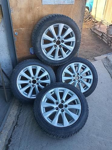 Колеса в сборе 215 / 55 / R 17, Зима, Б/у, Комплект, Легковые, Литые, отверстий - 5 at lalafo.kg Колеса в сборе 215 / 55 / R 17, Зима, Б/у, Комплект, Легковые, Литые, отверстий - 5