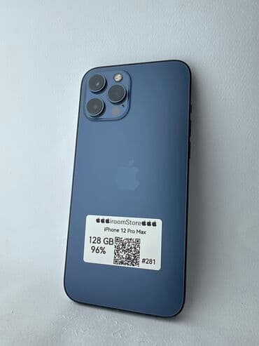 IPhone 12 Pro Max, Б/у, 128 ГБ, Голубой, 96 % at lalafo.kg IPhone 12 Pro Max, Б/у, 128 ГБ, Голубой, 96 %