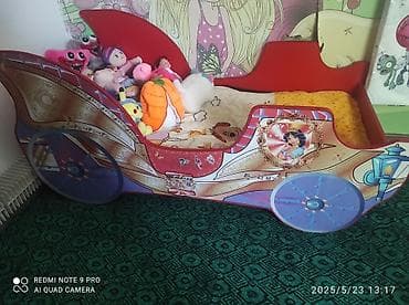 Кровать-машинка, Б/у, Дерево at lalafo.kg Кровать-машинка, Б/у, Дерево