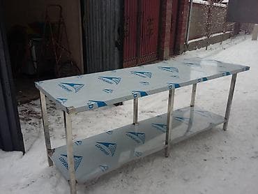 Кафеге коюлуучу столдор: Стол разделочный новый нерж размер 117х60х87 лист нержавейка 0.9 мм lalafo.kg да — 7 Кафеге коюлуучу столдор: Стол разделочный новый нерж размер 117х60х87 лист нержавейка 0.9 мм — 7