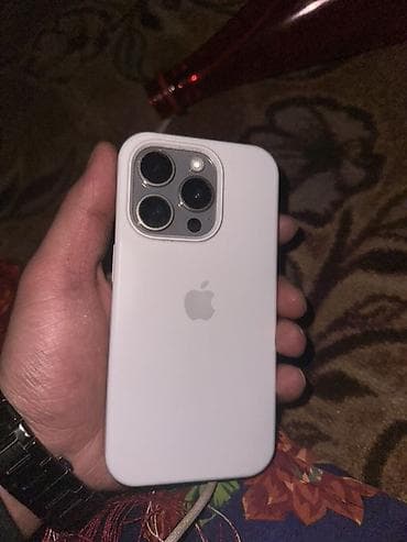 IPhone 15 Pro, Б/у, 128 ГБ, Natural Titanium, Чехол, 89 % at lalafo.kg IPhone 15 Pro, Б/у, 128 ГБ, Natural Titanium, Чехол, 89 %