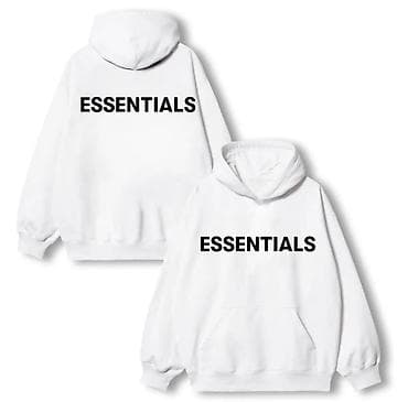 Белая толстовка Essentials - Цвет: белый - Принт: крупный логотип at lalafo.kg — 1 Белая толстовка Essentials - Цвет: белый - Принт: крупный логотип — 1