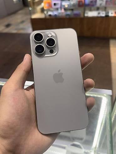 IPhone 15 Pro Max, Б/у, 256 ГБ, Natural Titanium, Защитное стекло, В рассрочку, 91 % at lalafo.kg IPhone 15 Pro Max, Б/у, 256 ГБ, Natural Titanium, Защитное стекло, В рассрочку, 91 %