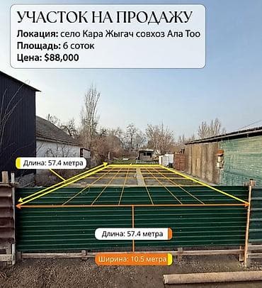 6 соток, Для строительства, Красная книга at lalafo.kg 6 соток, Для строительства, Красная книга